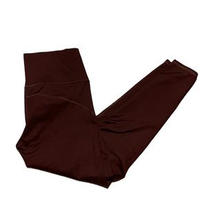 Aerie Chill. Play. Move. Woman's Burgundy Athletic Leggings Size Medium